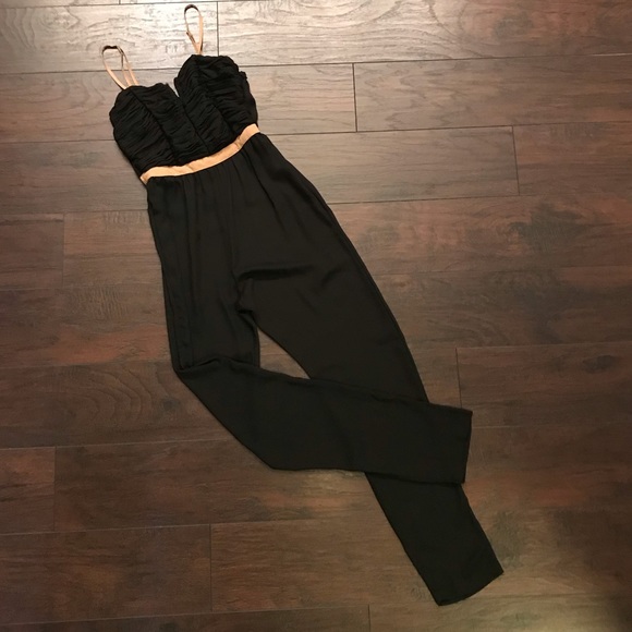 Papaya Pants - Papaya Sheer Black Jumpsuit Romper EUC Size S
